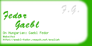fedor gaebl business card